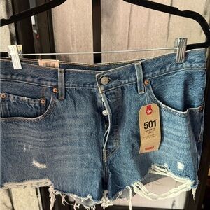 Levi's Women's Blue Denim Shorts
